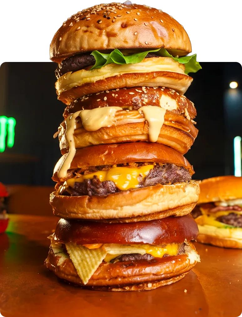 Station Burger — Hambúrguer Empilhado
